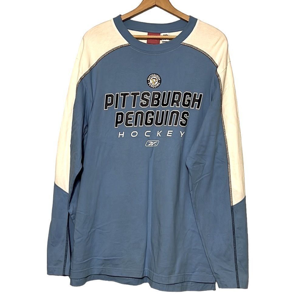 Pittsburgh Penguins Shirt Men’s Size Large Reebok Face Off Collection NHL Hockey